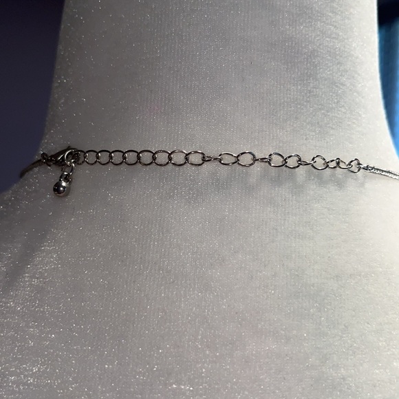 Turquoise & silver cross chain necklace 34 - 37” long fashion - Picture 4 of 4